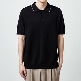 墨麦客男装2024夏季新款莱赛尔针织短袖男士休闲宽松商务polo衫男