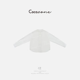 COCO ZONE 100棉春季法式花边立领单排扣衬衫ACD1A0197