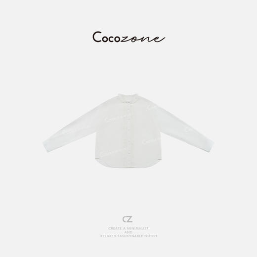 COCO ZONE 100棉春季法式花边立领单排扣衬衫ACD1A0197 商品图0