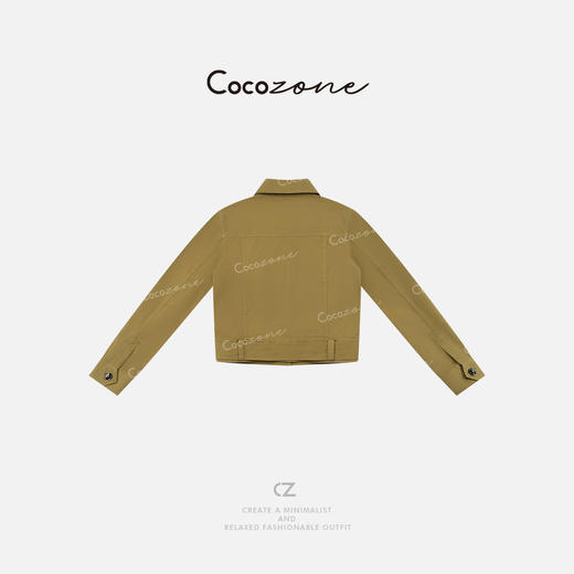 COCO ZONE 早春工装风小众单排扣女式短款外套CD1A0291 商品图1