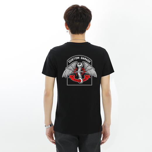 【越野机车风】95棉微弹短袖T恤 男士个性露营户外印花 合体版型 NMT-2203 商品图1