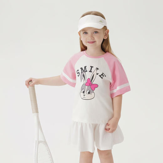 马克珍妮新款夏装 男女童卡通图案纯棉短袖T恤231033 商品图1