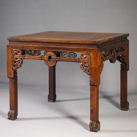 清 红木拱璧纹八仙桌 商品图4