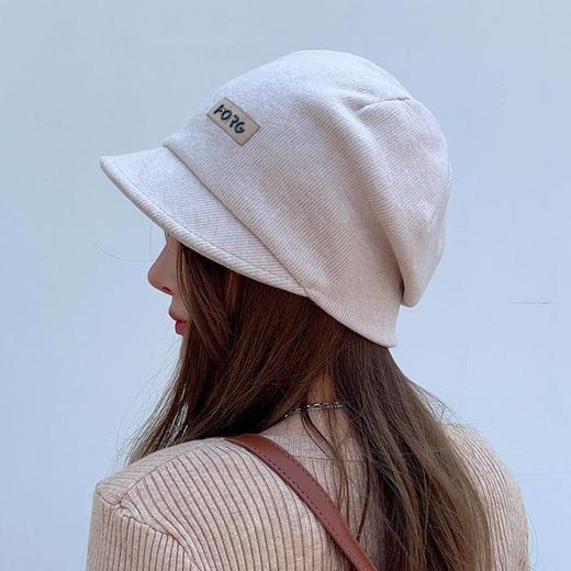 网红渔夫帽子春秋款潮款女时尚大头围春季新款短帽檐堆堆帽显脸小 商品图1