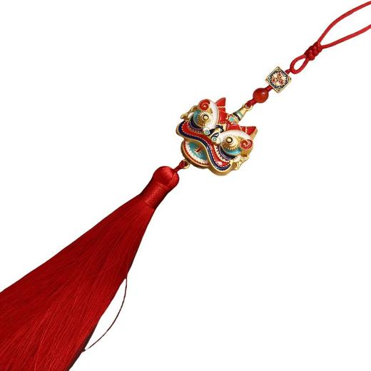 景泰蓝醒狮汽车挂件本命年2024新款流苏车载内吊饰后视镜挂饰吊坠 商品图4