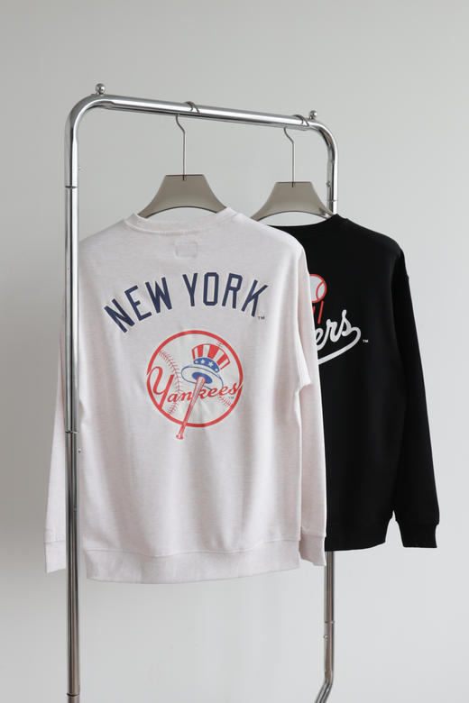 N.E 纽①华春款NY印花圆领卫衣 WY896 商品图0