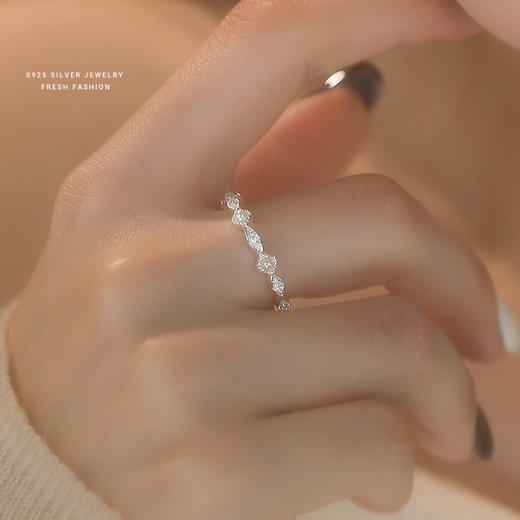 【素冰】s925纯银圆珠开口戒指【YXS-K2028】 商品图1