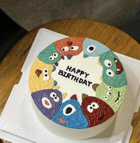 手绘可爱们蛋糕