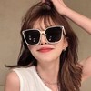 新款欧美时尚GM墨镜女大框黑色太阳眼镜网红gm太阳镜抖音直播款 商品缩略图2