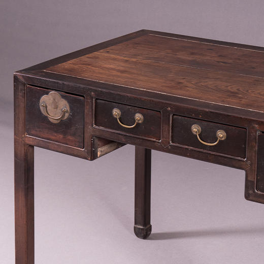 清 红木褡裢式四屉书桌 商品图1