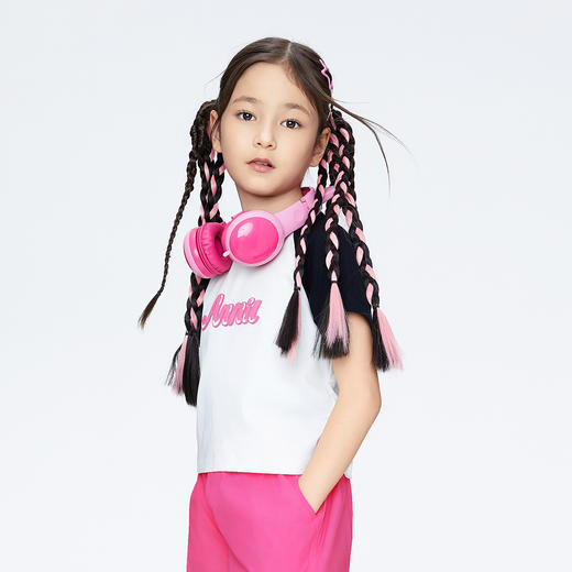 女童圆领液氨短袖针织衫夏季新款安奈儿童装EG521159 商品图1
