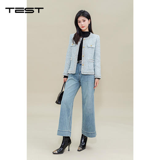 春上新时尚清新气质高级感短呢外套2251047 商品图4