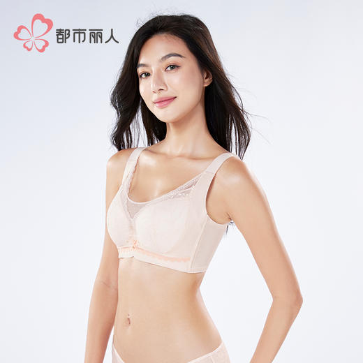 都市丽人大蜜柚完美包容内衣C:薄蕾丝软钢圈常规文胸LBH2J8 商品图3