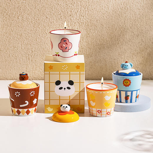 摩登主妇动物派对香薰蜡烛大豆蜡室内家用持久高级香氛蜡烛伴手礼 商品图0