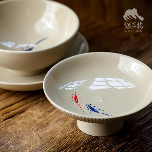 传统手绘云青陶餐具/茶具/碗/碟/杯/炖盅（浦贝陶）| 公平贸易 *Hand-Painted Cloud Blue Ceramics|  Fair Trade 商品图3