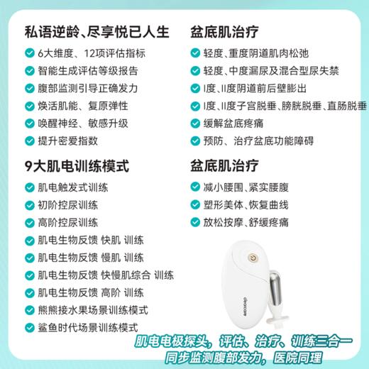 【小王独家居家产康方案】麻麻康MMK620i盆底肌腹直肌双修仪+专属赠品+产康顾问1对1指导+母婴健康电子百宝箱 商品图2