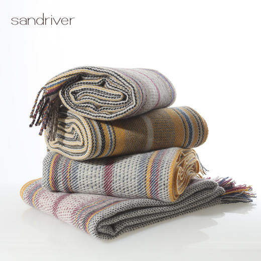 青海手工氆氇条纹流苏围巾SJF96P820N 商品图4