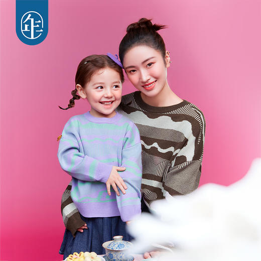年衣童装毛衣儿童女童秋冬新款中国风保暖套头圆领针织衫上衣毛衫快乐起点毛衣 商品图2