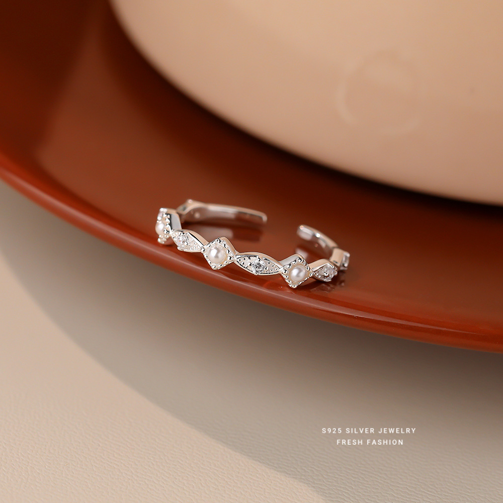 【素冰】s925纯银圆珠开口戒指【YXS-K2028】