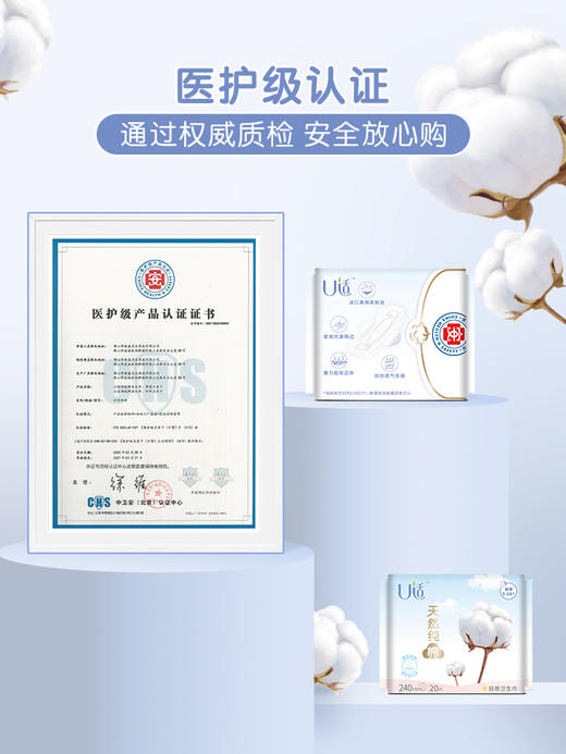 U适医护级卫生巾日用夜用护垫套装10包146片 商品图1