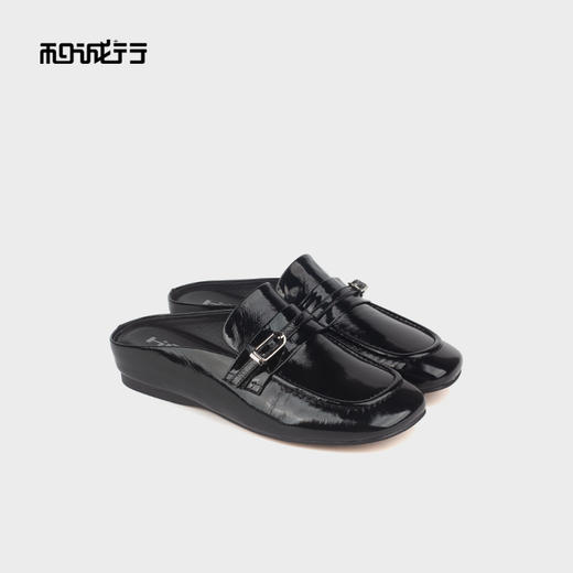 和诚行 2025夏季新款时尚百搭平底单鞋女真皮舒适包头拖鞋0070557 商品图4