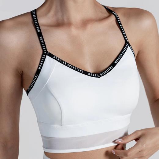 跃牌【海听系列】新款撞色字母健身衣女短款运动瑜伽服打底露背稳定背心XC40 商品图1