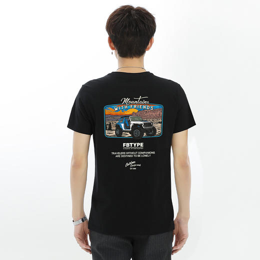 【荒野探险】95棉微弹短袖T恤 男士越野露营风主题印花 合体版型 NMT-2201 商品图2