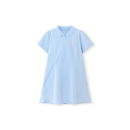 英氏儿童裙子夏季短袖透气女童连衣裙夏季清爽女童POLO连衣裙新款 商品图4
