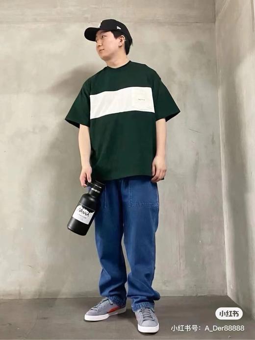 帆船长谷川 新款拼色圆领宽松口袋字母短袖T恤 NT-2702 商品图8