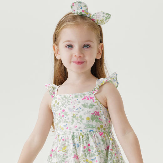 【打折】马克珍妮夏装新款 女童纯棉秘密花园印花吊带裙220639 商品图2
