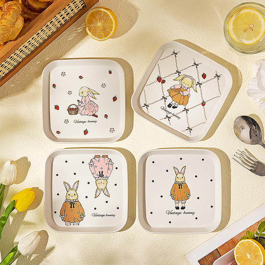 摩登主妇赫拉兔吐骨碟家用新款吐骨头盘碟餐桌垃圾盘子精致小碟子 商品图1