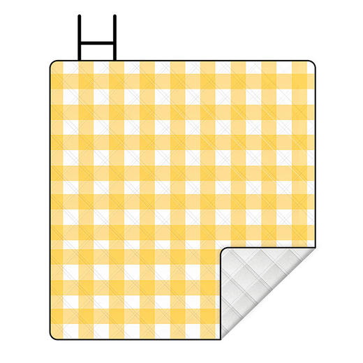 【户外绒布野餐垫】一体式绑带设计加厚野餐布 便携防水露营垫子 防水草坪野炊地垫  商品图4