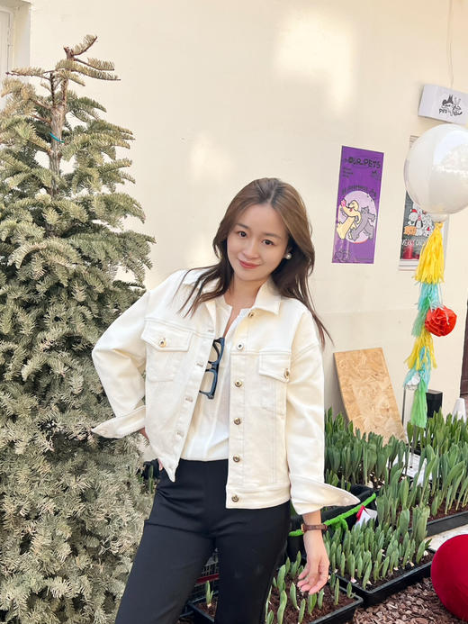 新年折扣 2502315   白色牛仔外套 弹力外套 商品图3