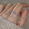 【大海传说】s925纯银海蓝色星星锆石开口戒指【YXS-K2142】 商品缩略图3