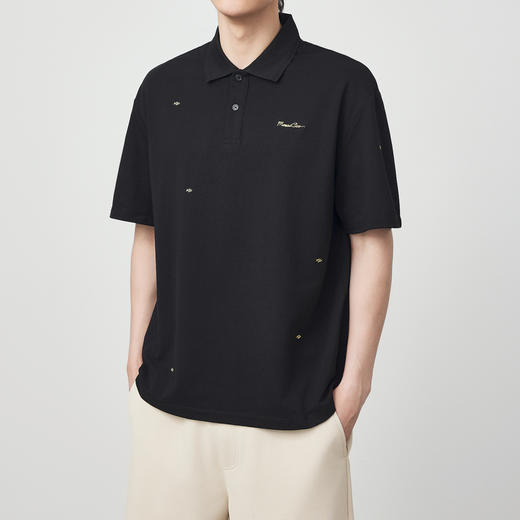 墨麦客男装吸湿速干凉感短袖polo衫男士2024夏季新款简约刺绣t恤 商品图0