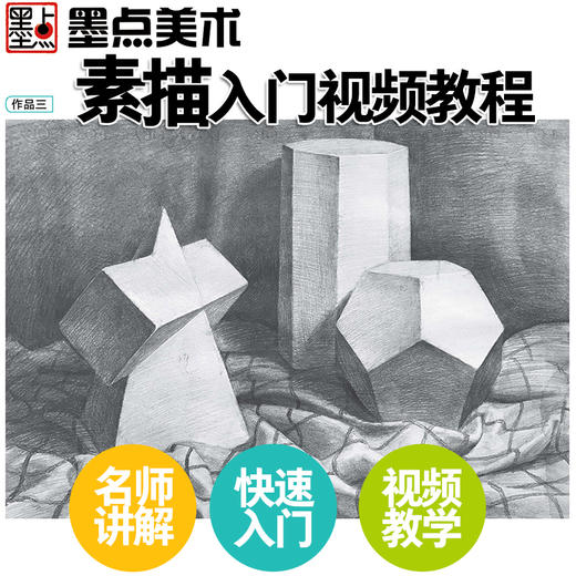 墨点美术【素描书入门教材】零基础自学绘画入门书籍简笔画铅笔画初学者手绘人物速写石膏头像几何体静物临摹画册范本 商品图2