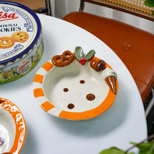 趣奇饼干陶瓷家用餐盘 创意深盘菜盘汤盘高颜值卡通意面盘沙拉盘 商品图3