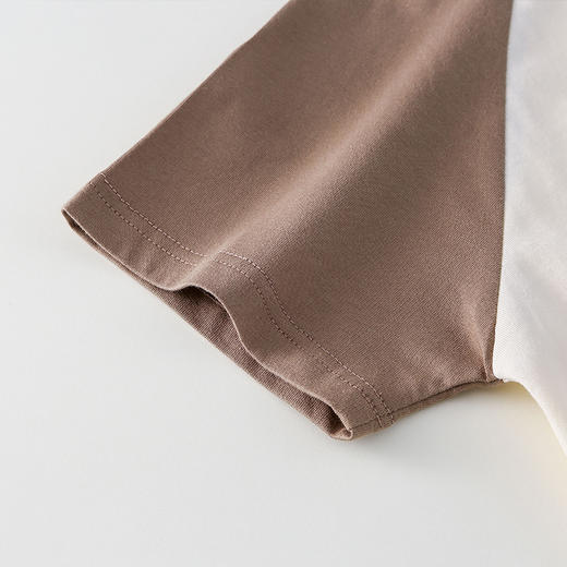 【7A抗菌纯棉】棉花堂2025年夏款活力撞色透气短袖T恤童装F251118 商品图10