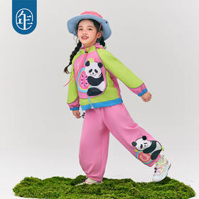 年衣童装男女童外套2025年春款儿童户外防风外套女大童撞色休闲上衣盼达果园外套