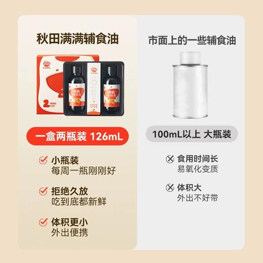 【2瓶装】秋田满满有机核桃油|亚麻籽油|牛油果油 辅食油婴幼儿食用油 商品图3