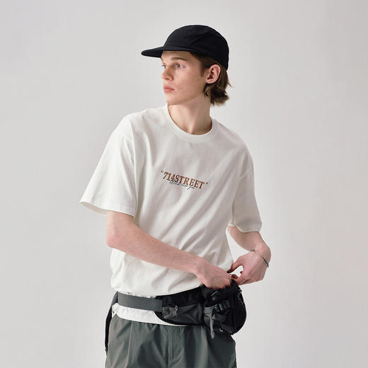 714street美式冲浪水印印花短袖T恤2025夏季新款重磅全棉国潮上衣 商品图1