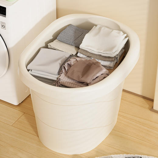 【双层锁温洗澡桶，尽享沐浴时光】儿童塑料沐浴桶 可坐儿童洗澡盆 宝宝加厚卫生间泡澡大浴桶 婴儿浴盆-QQ 商品图3