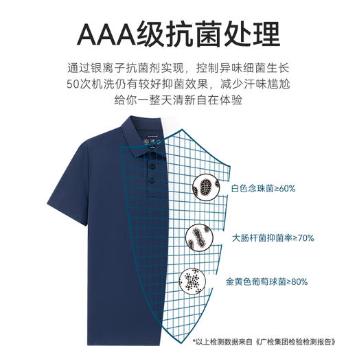 十如仕针织无缝压胶凉感100支高支短袖POLO-P30 商品图11