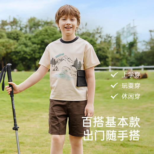 英氏儿童裤子夏季透气休闲百搭短裤男童中裤纯棉休闲裤2025新款 商品图3