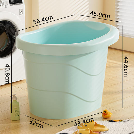 【双层锁温洗澡桶，尽享沐浴时光】儿童塑料沐浴桶 可坐儿童洗澡盆 宝宝加厚卫生间泡澡大浴桶 婴儿浴盆-QQ 商品图8