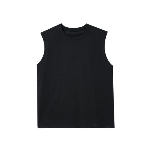 墨麦客男装长绒棉凉感无袖背心男士2024夏季新款休闲圆领t恤衫男 商品图4