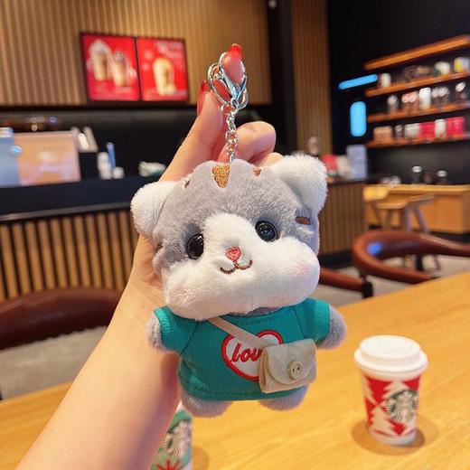 挎包卫衣猫咪书包挂饰钥匙扣公仔挂件毛绒玩具批发迷你玩偶布娃娃 商品图4