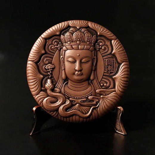 【中国金币】2025生肖蛇年护身佛圆形大铜章 商品图2