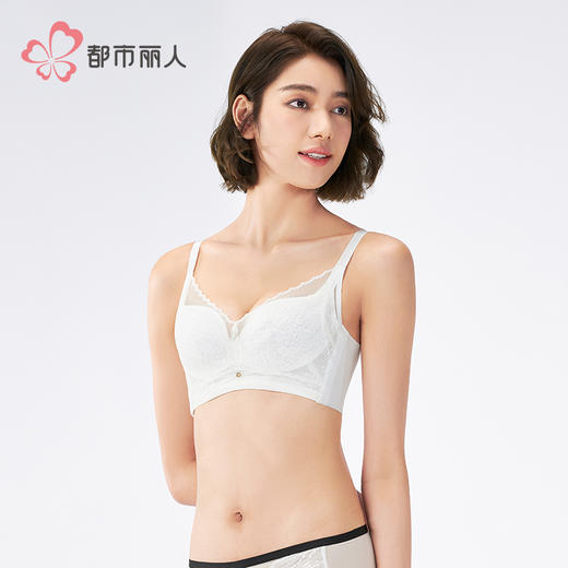 都市丽人凉感WISECOOLB杯常规内衣薄蕾丝无钢圈常规文胸LBH2B5 商品图2