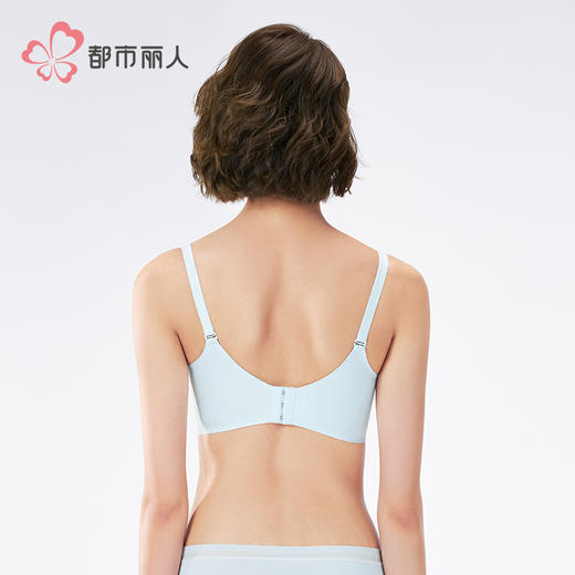 都市丽人自然舒适B杯常规内衣中厚蕾丝无钢圈常规文胸LBH1M1 商品图3